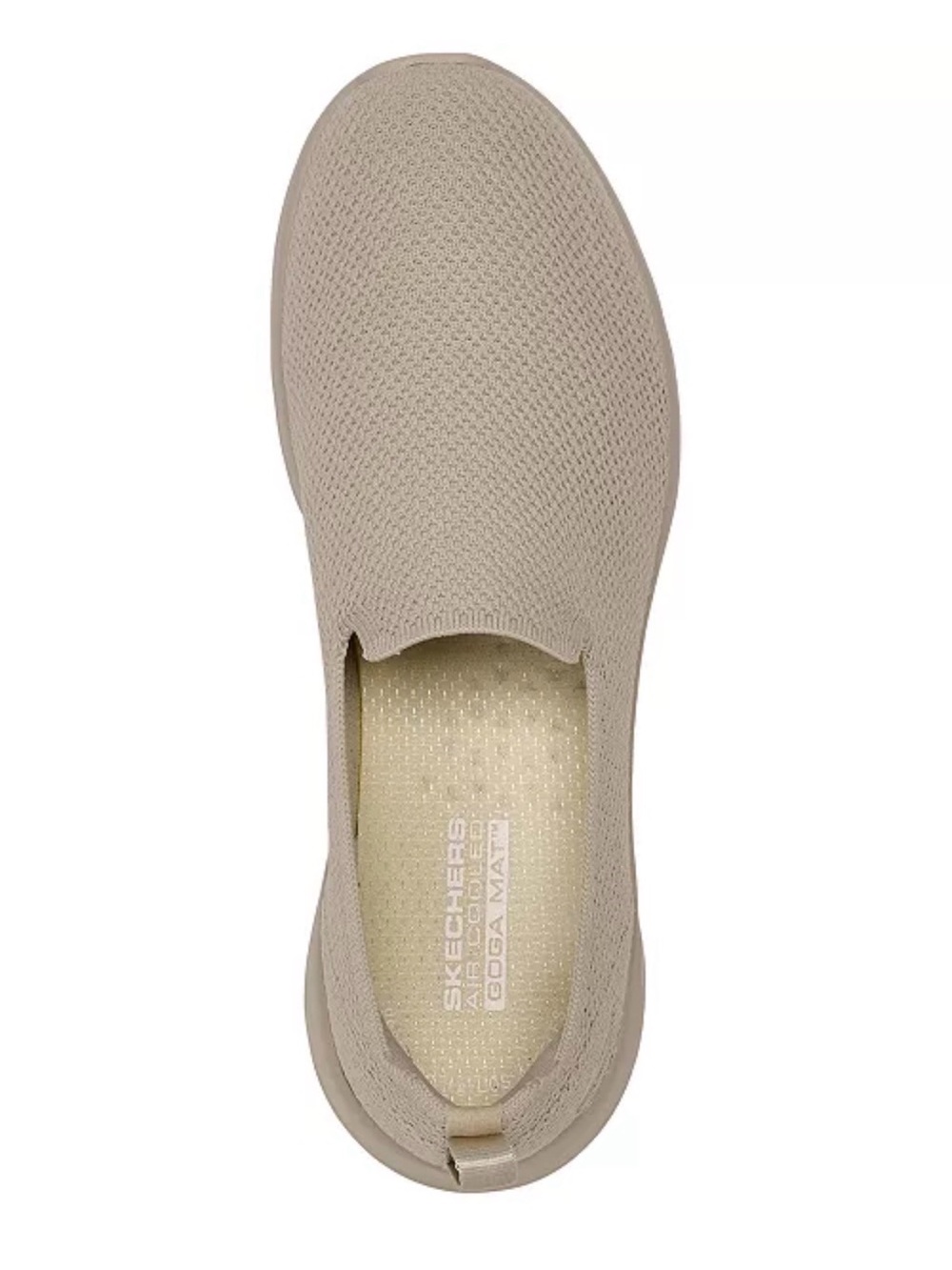 Skechers Women's Slip-On Knit Casual Sneaker in Light Beige - Picture 2 of 8